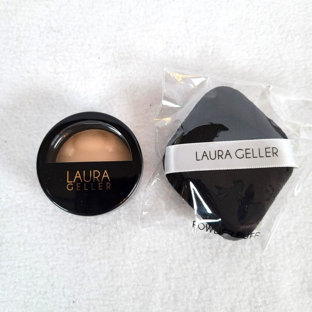 Laura Geller Baked Highlighter Powder Puff Sponge French Vanilla 1.8g Contouring